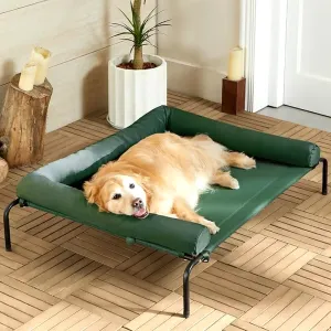 43"Lx31"Wx8"Th Dog Bed with Breathable Mesh, Skid-Resistant Feet, Cooling Chew Proof Portable Pet Cot, Elevated Large Dog Bed