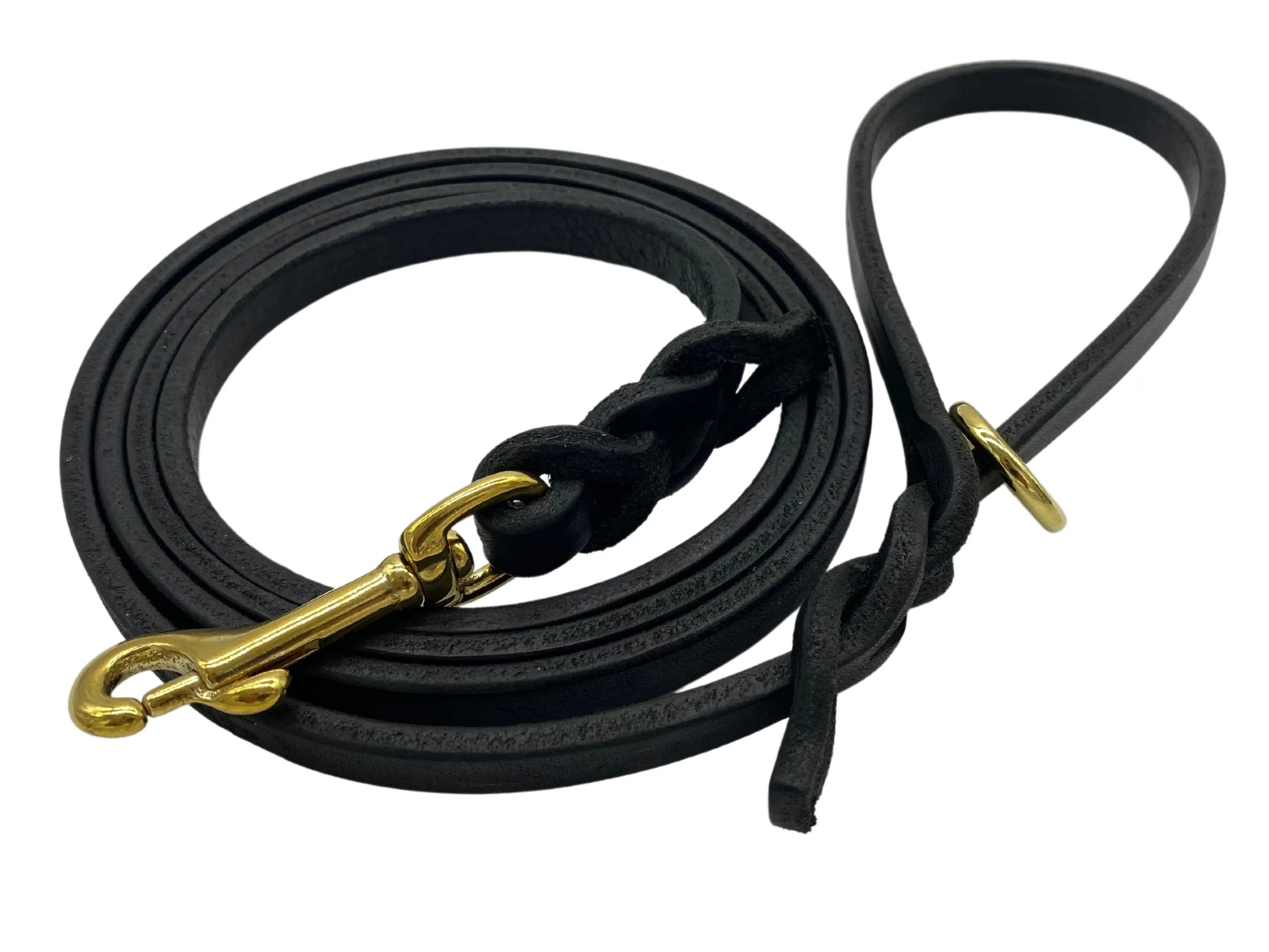 6 FT Braided Leather Dog Leash