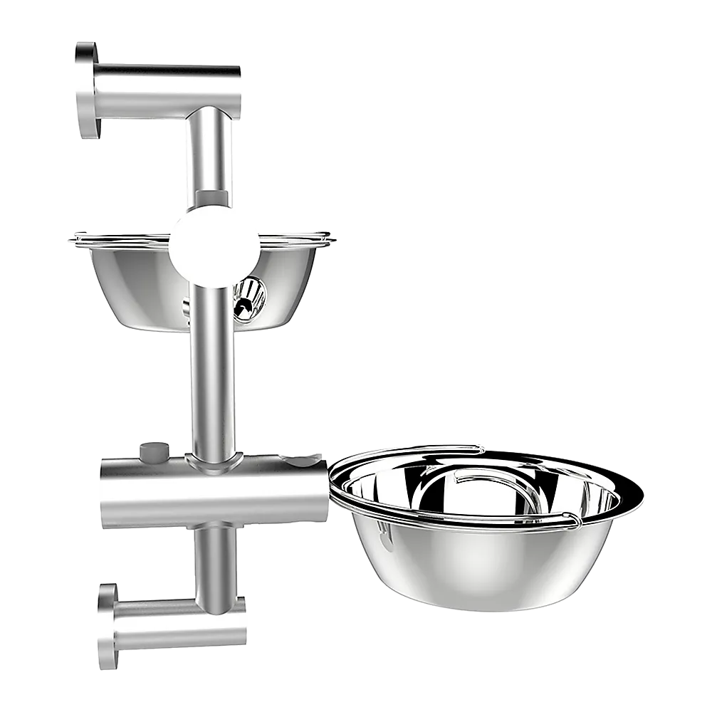 Adjustable Wall-Mounted Pet Feeder with Stainless Bowls