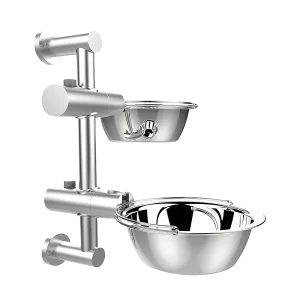 Adjustable Wall-Mounted Pet Feeder with Stainless Bowls