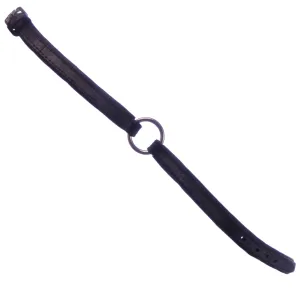 Black Padded Leather Leash, 3/4"W x 6'L