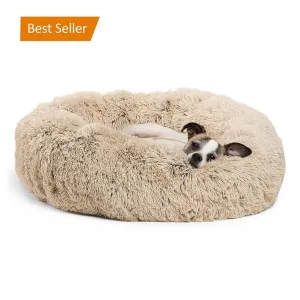 Calming Shag Vegan Fur Donut Cuddler - 23"x23"
