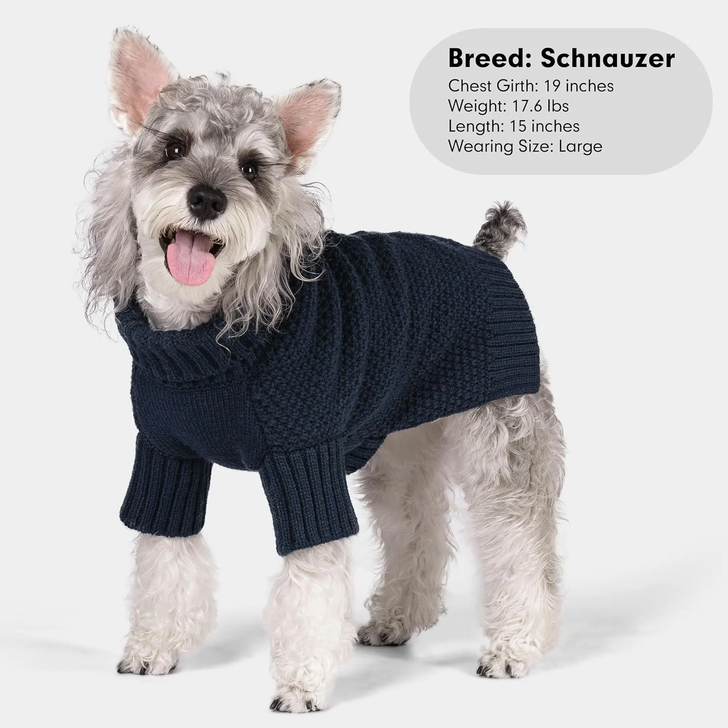 cyeollo Small Dog Sweater Turtleneck Knitted Sweaters Winter Puppy Dog Clothes with Leash Hole Fall Sweaters for Small Dogs Male
