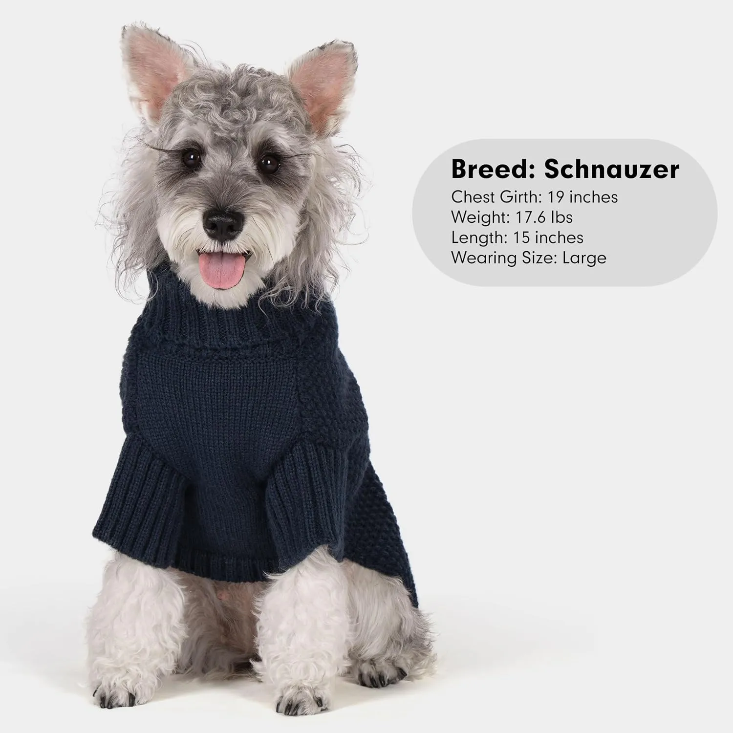 cyeollo Small Dog Sweater Turtleneck Knitted Sweaters Winter Puppy Dog Clothes with Leash Hole Fall Sweaters for Small Dogs Male