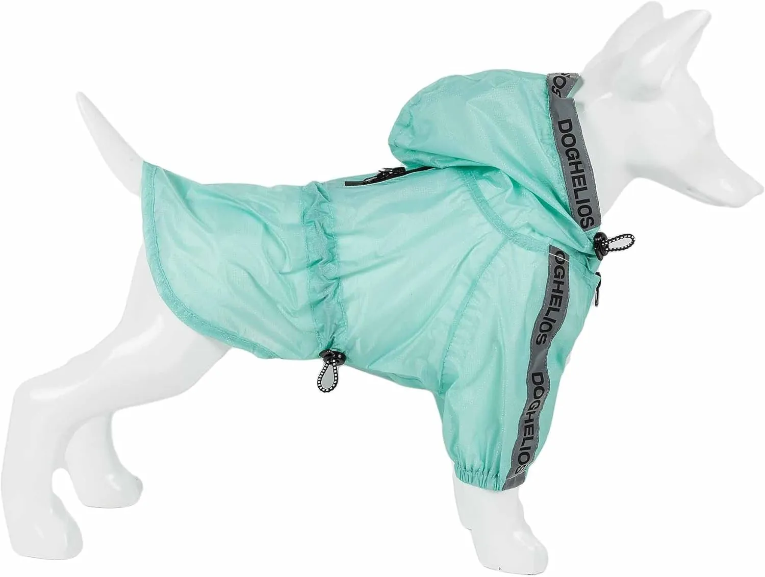 Dog Helios Torrential Shield Adjustable and Waterproof Dog Raincoat Poncho, SM, Green