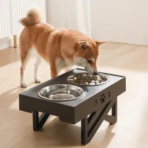 Double Bowls with Stand Adjustable