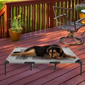Elevated Pet Bed-Portable Raised Cot-Style Bed W/Non-Slip Feet,  Small Pets(Blue)