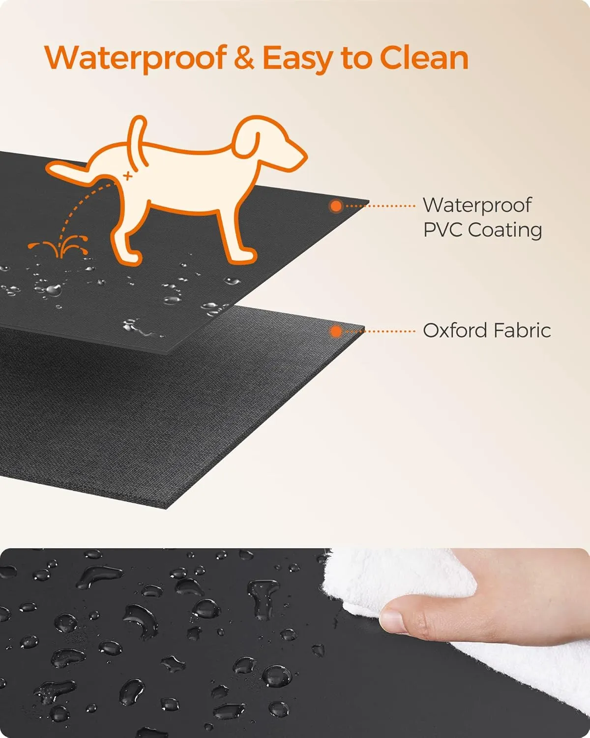 Feandrea Dog Playpen, Oxford Fabric Dog Fence, Octagon Dog Crate, M, 28.3 x 28.3 x 16.9 Inches, PVC Pipe Frame, Breathable Mesh, Double Openings, Dove Gray and Slate Gray UPDC002G01