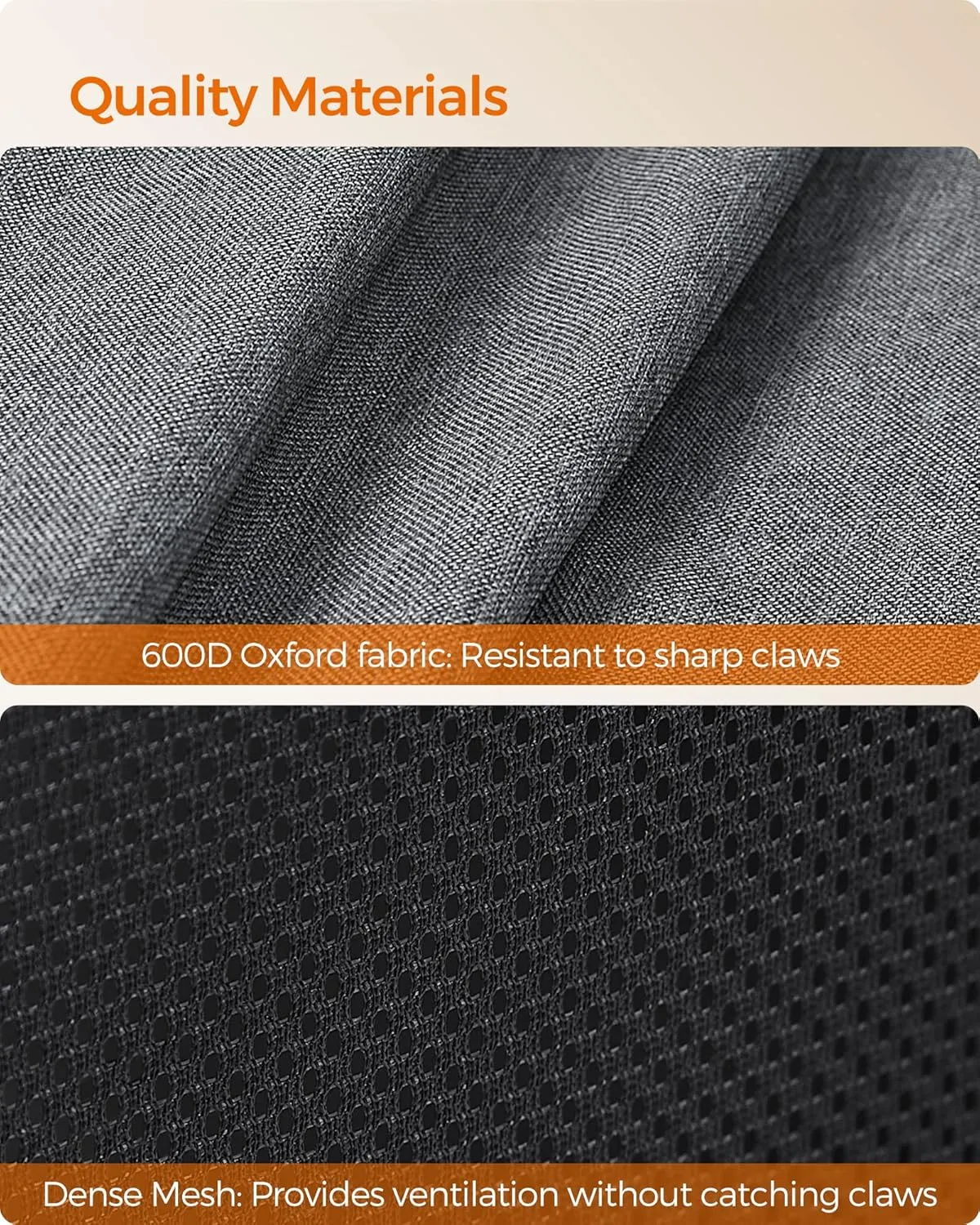 Feandrea Dog Playpen, Oxford Fabric Dog Fence, Octagon Dog Crate, M, 28.3 x 28.3 x 16.9 Inches, PVC Pipe Frame, Breathable Mesh, Double Openings, Dove Gray and Slate Gray UPDC002G01
