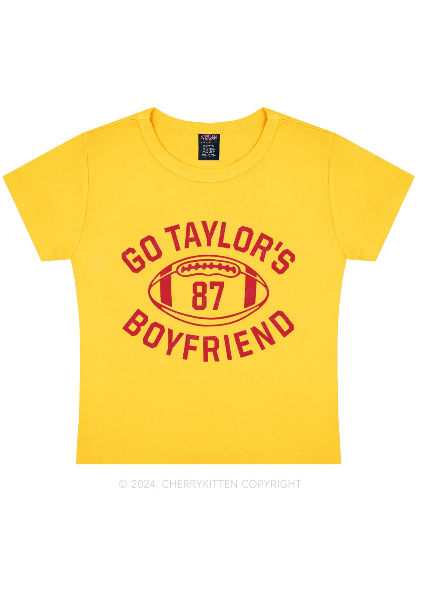 Go Boyfriend Y2K Super Bowl Baby Tee Cherrykitten