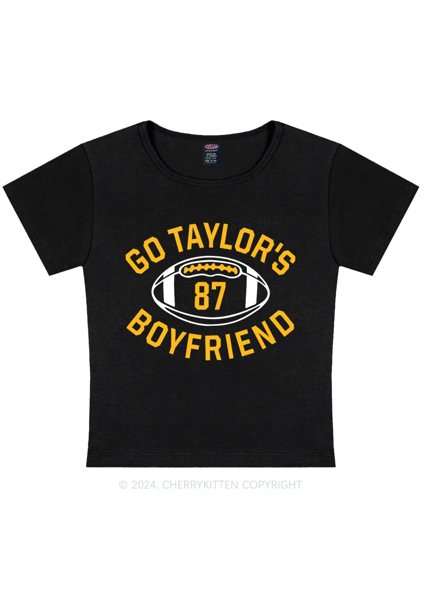 Go Boyfriend Y2K Super Bowl Baby Tee Cherrykitten