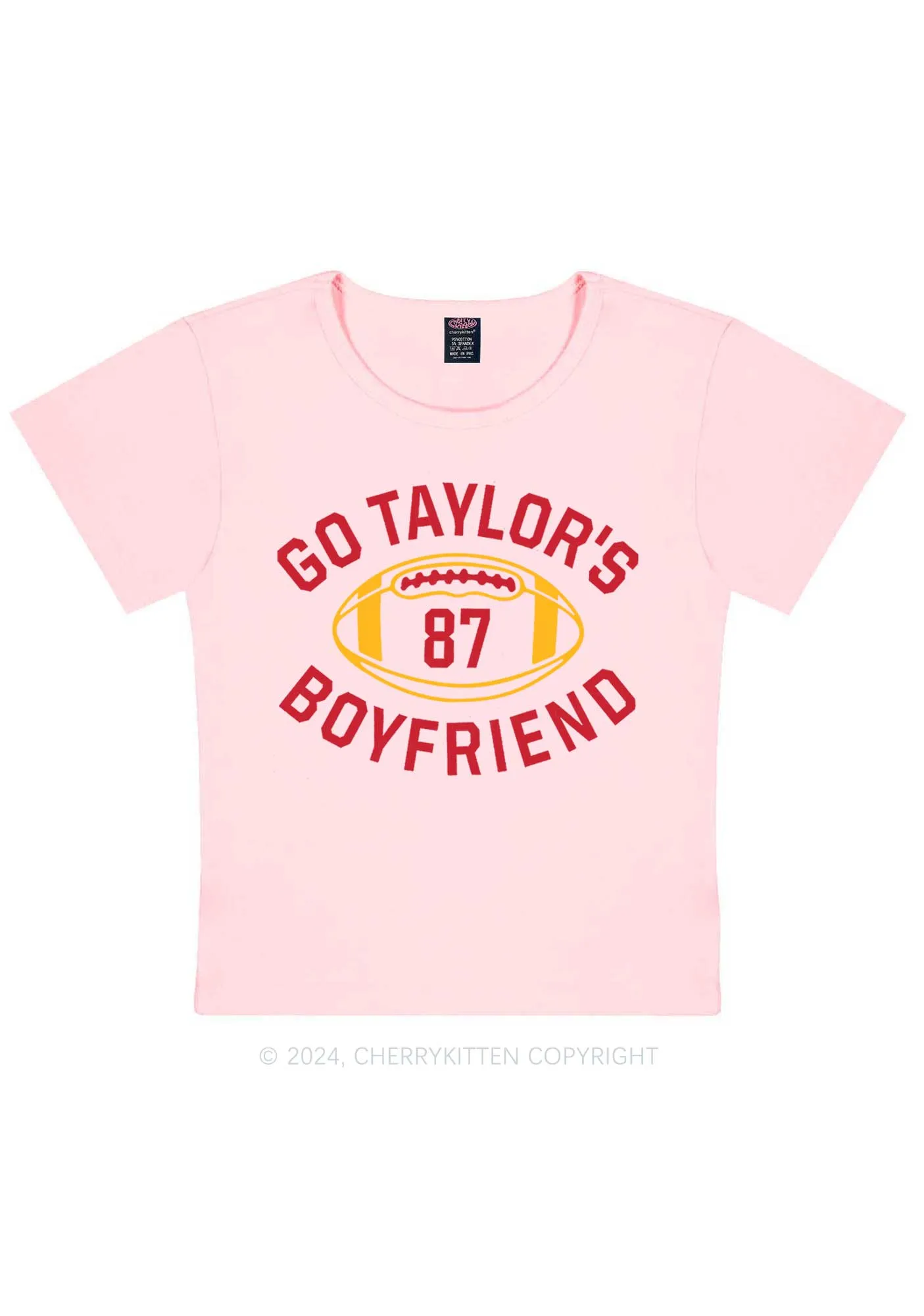 Go Boyfriend Y2K Super Bowl Baby Tee Cherrykitten