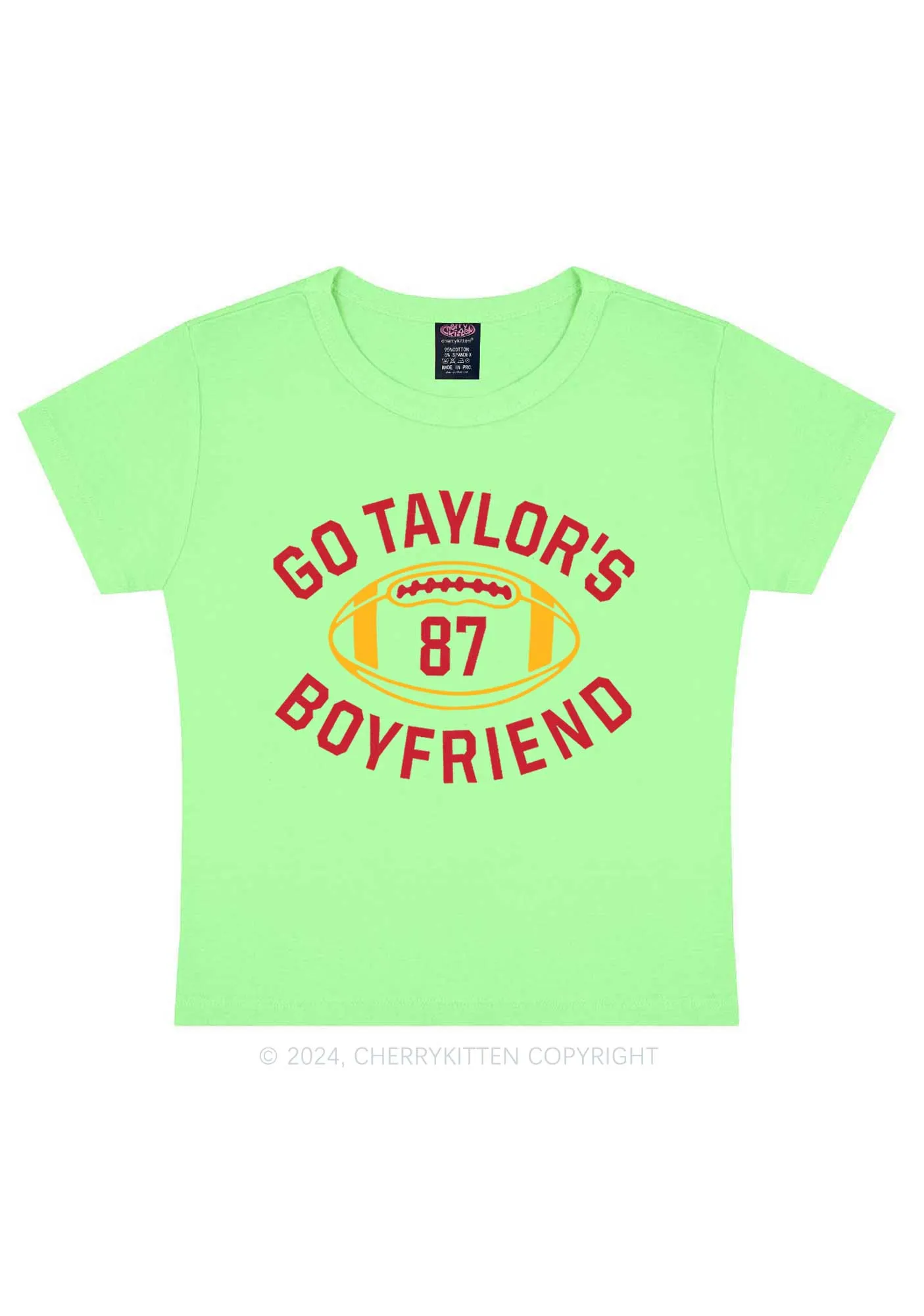 Go Boyfriend Y2K Super Bowl Baby Tee Cherrykitten