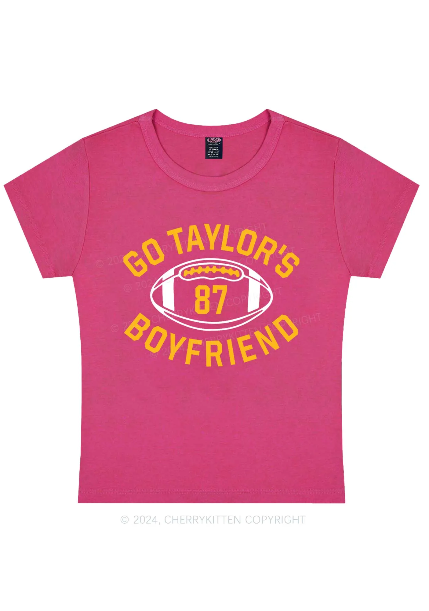 Go Boyfriend Y2K Super Bowl Baby Tee Cherrykitten