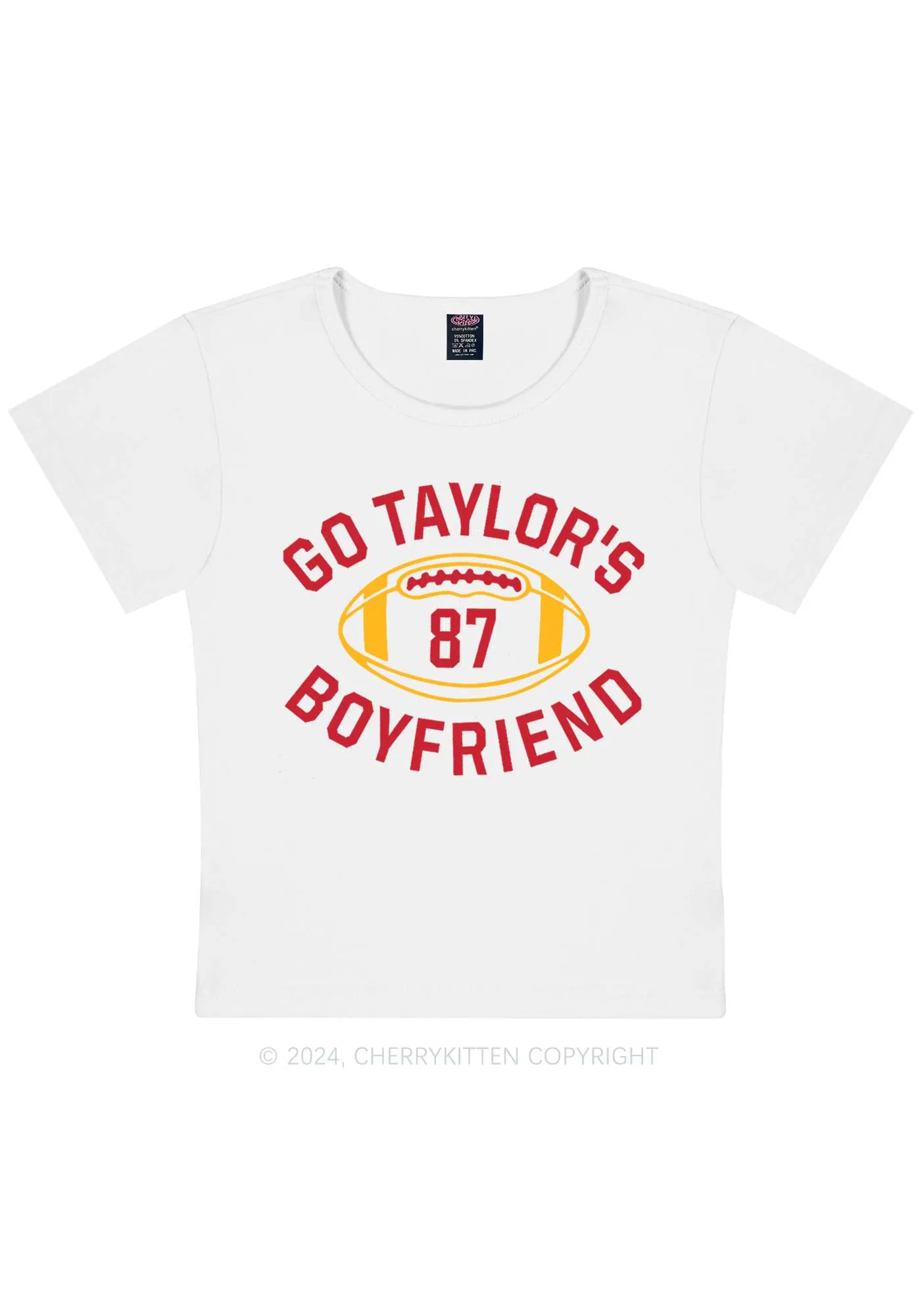 Go Boyfriend Y2K Super Bowl Baby Tee Cherrykitten