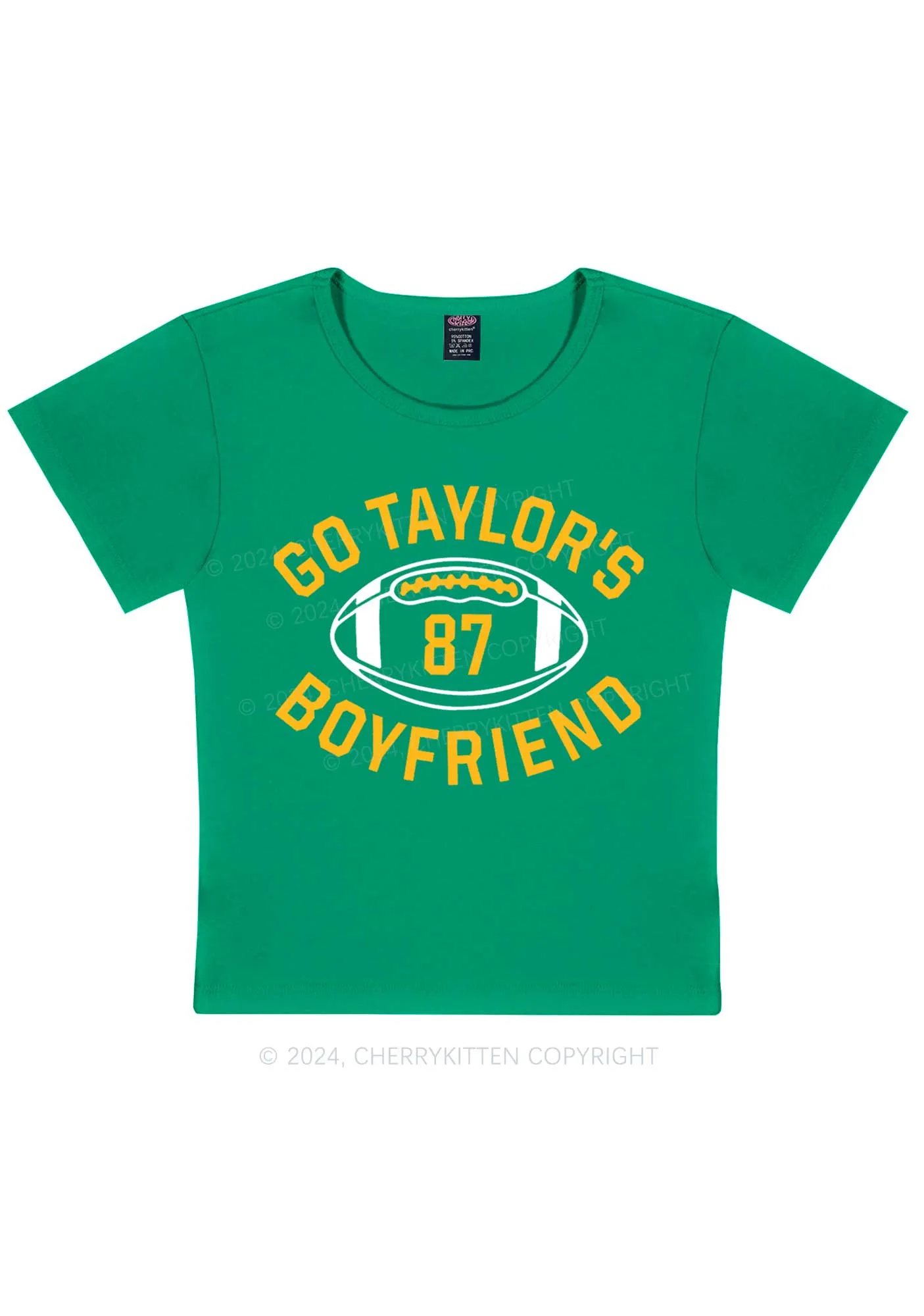 Go Boyfriend Y2K Super Bowl Baby Tee Cherrykitten