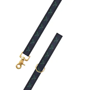 Green Lacrosse Motif Dog Leash