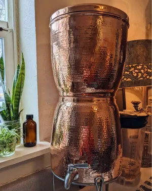 Hammered Copper Water Filter System