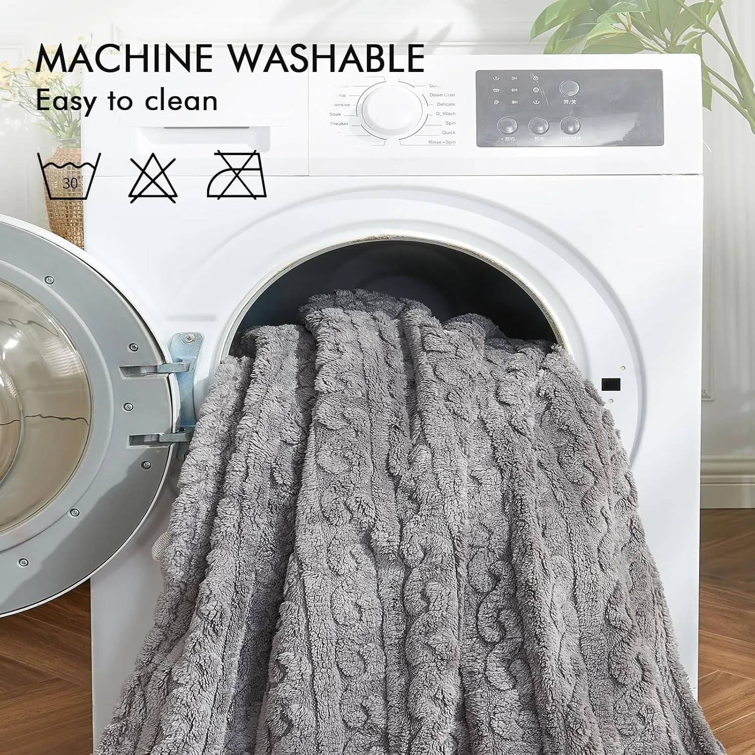 lifein Waterproof Dog Blankets for Dogs - Calming Cat Blanket for Couch Protector Washable, Long Faux Fur Pet Throw Blanket for Large/Small Dogs/Puppy,Furniture Protection (Grey, 40 * 28 inches)