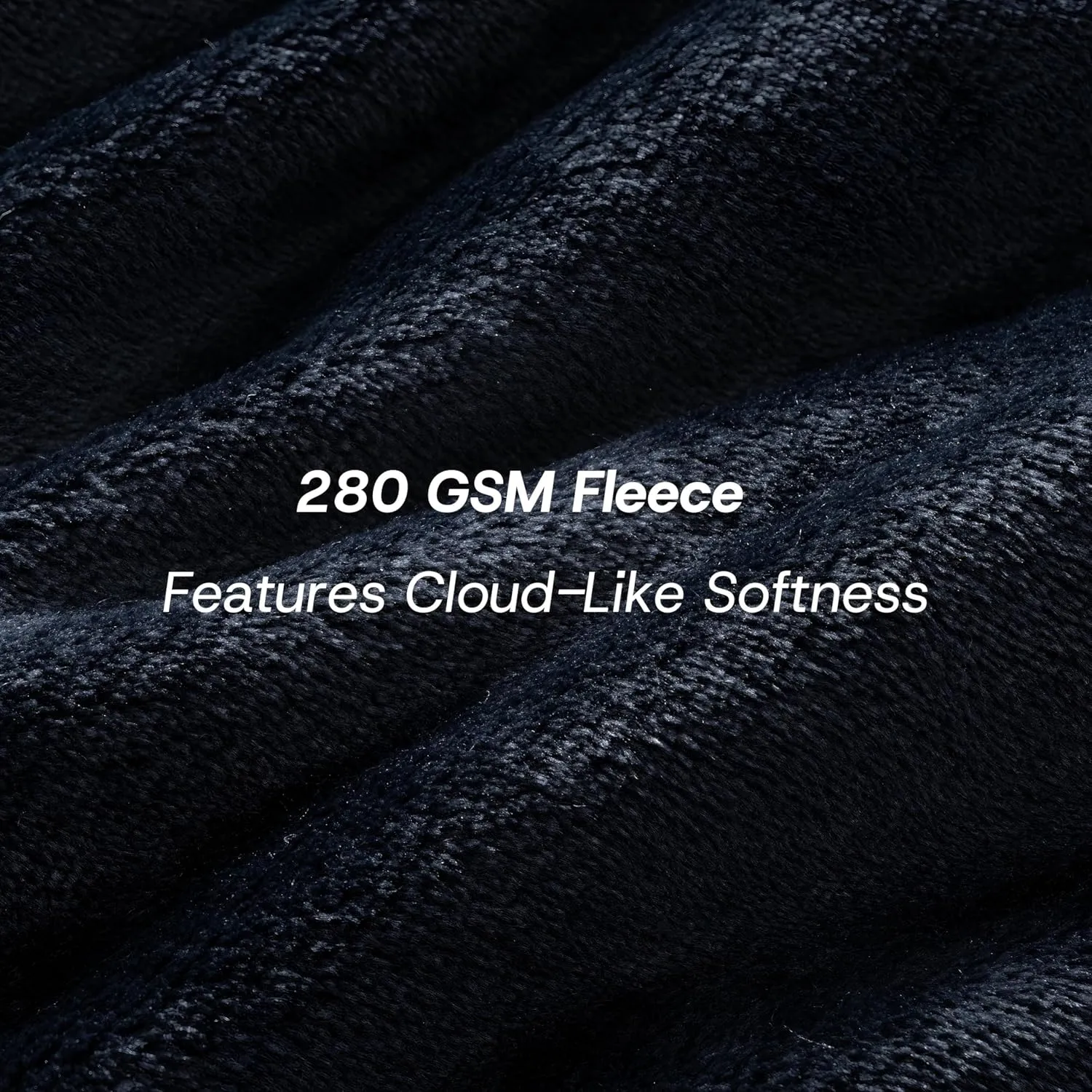 Luxury Fleece Warm Blanket, Soft Lightweight Velvety Plush Blanket for Sofa and Bed, Cozy Comfy for All Seasons(Black, 10890 Inches)
