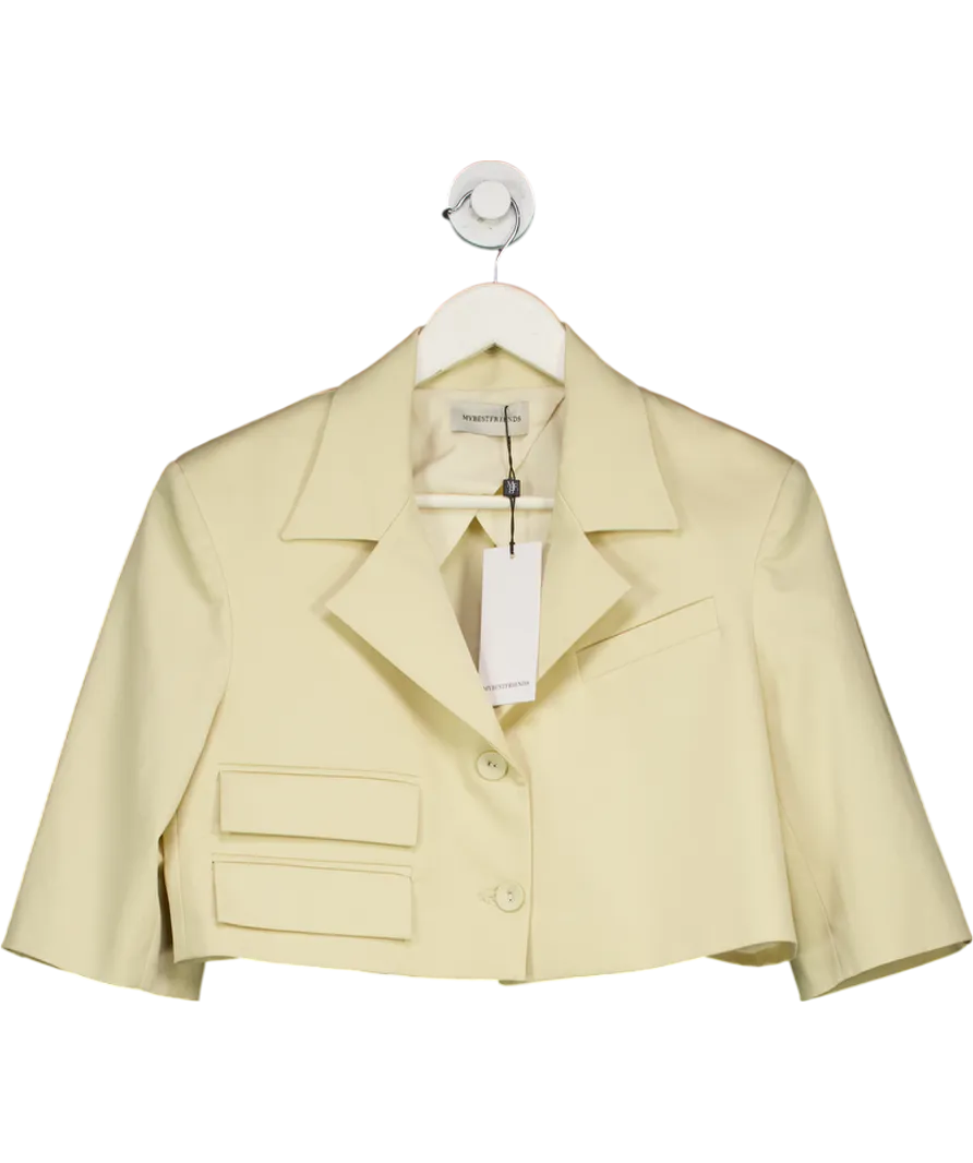 My Best Friend Beige Tyson Cropped Jacket UK 10