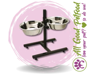 SALE 25% OFF -- Adjustable Elevated Pet Food Bowl - Double Diner