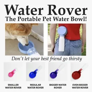 Water Rover Regular 4-Inch Bowl and 15-Ounce Bottle, Red